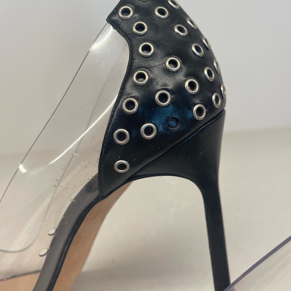 Manolo Blahnik studded black pump with lucite sides - Picture 4 of 8